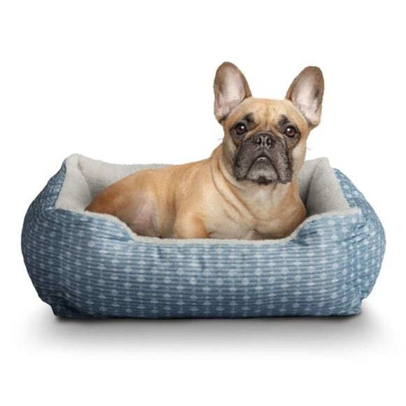 Cuddler Small Dog or Cat Bed, Blue 19" x 15" - Picture 3 of 5